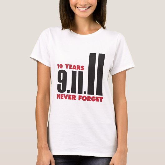 T-shirt 10 ans anniversaire chemise du 11 septembre (Devant)