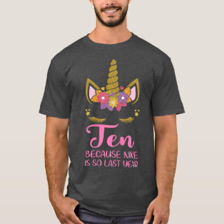 T-shirt 10 ans Anniversaire fille tenue Unicorn 10e Birt
