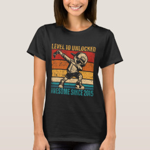 T-shirt 10 ans Anniversaire Joueur Dabbing Garçon 10e nive