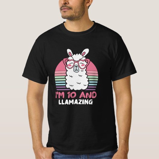 T-shirt 10 ans Anniversaire Llamazing 10e anniversaire Lla (Devant)