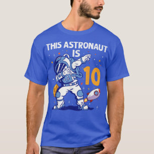 T-shirt 10 ans astronaute planète spatiale 10e anniversair