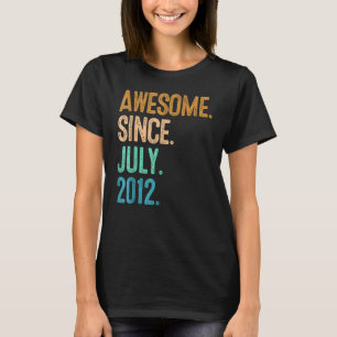 T-shirt 10 Ans Awesome depuis Juillet 2012 10e Anniversair