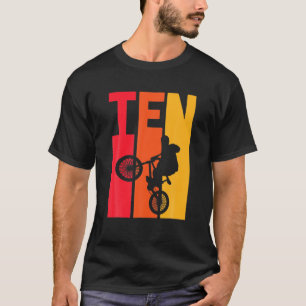T-shirt 10 Ans BMX Anniversaire Fête Garçons Vélo 10E