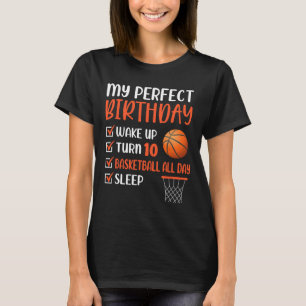 T-shirt 10 ans Bysketbyll fête d'anniversaire 10th Boy Bda
