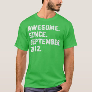 T-shirt 10 Ans Cadeau Awesome Depuis Septembre 2012 10t