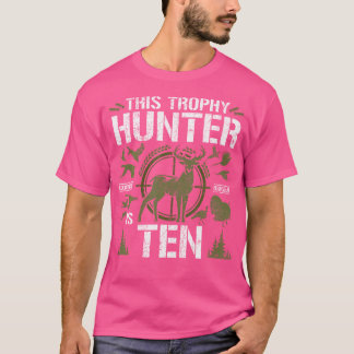 T-shirt 10 ans chasse Anniversaire fête Chasseur de cerfs 