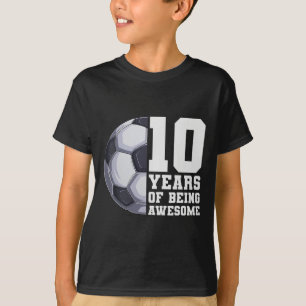 T-shirt 10 Ans De Garçons Géniaux Football Enfants 10ème A