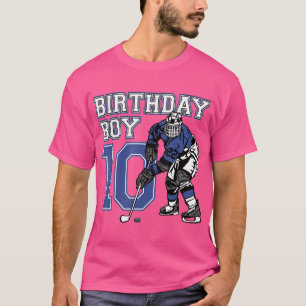 T-shirt 10 ans de hockey sur glace Thème Anniversaire 10e