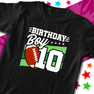 T-shirt 10 ans de la fête de football thème 10e anniversai