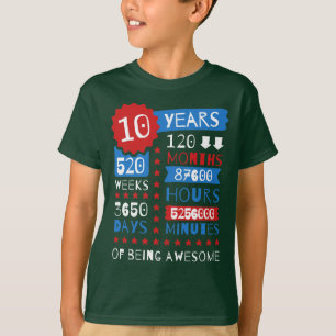 T-shirt 10 ans d'être impressionnant - 10ème pièce en t