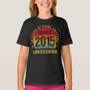 T-shirt 10 ans Dixième 2015 Vintage 10e anniversaire Enfan