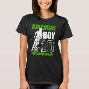 T-shirt 10 Ans Football Anniversaire Thème 10ème Pour