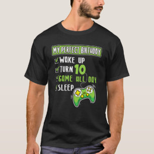 T-shirt 10 Ans Gamer Boy 10ème Anniversaire Parfait