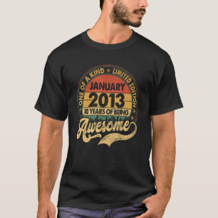 T-shirt 10 Ans Incroyable Depuis Janvier 2013 10e Annivers