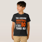 T-shirt 10 ans Joyeux 10e anniversaire Basketball 10e Bi (Devant entier)