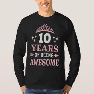 T-shirt 10 ans mignons d'être merveilleux 10e anniversaire