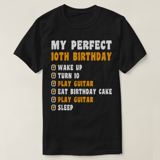 T-shirt 10 ans Mon parfait 10e anniversaire Guitare 10e (Design devant)