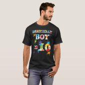 T-shirt 10 ans Paintball fête d'anniversaire 10e anniversa (Devant entier)