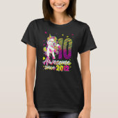T-shirt 10 Ans Unicorne Flossing 10e Anniversaire Unico (Devant)