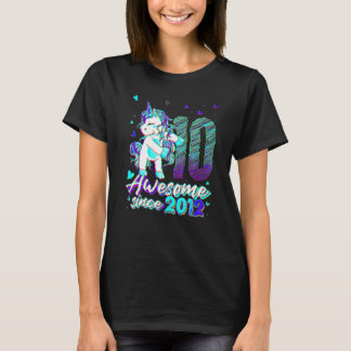 T-shirt 10 Ans Unicorne Flossing 10e Anniversaire Unicor