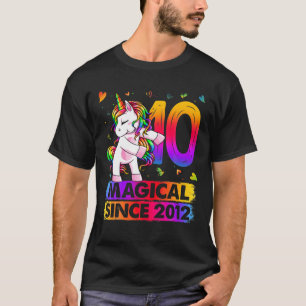 T-shirt 10 Ans Unicorne Flossing 10E Anniversaire Unicorn