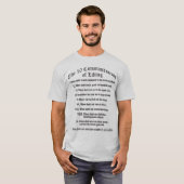 T-shirt 10 Commandements de levage (Devant entier)