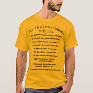 T-shirt 10 commandements du levage