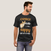 T-shirt 10 Corgi Me Rendre Heureux (Devant entier)