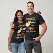 T-shirt 10 Corgi Me Rendre Heureux (Unisexe)