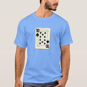 T-shirt 10 de la carte de jeu de pelles