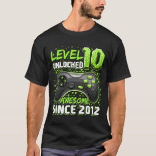 T-shirt 10 Déverrouillé Awesome 2012 jeu vidéo 10e anniver