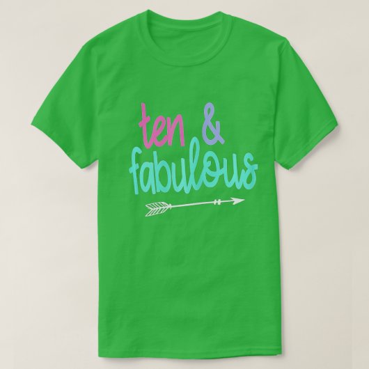 T-shirt 10 et fabuleux 10e anniversaire pour la Fille fête (Design devant)