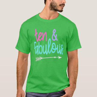T-shirt 10 et fabuleux 10e anniversaire pour la Fille fête