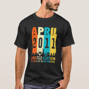 T-shirt 10 Limited Edition, Fabriqué En Avril 2011 10E Ann