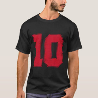 T-shirt 10 Numéro du plan 10 Ventilateur de variété Équipe