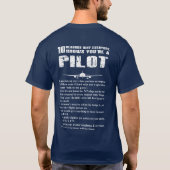 T-shirt 10 Raisons de savoir pourquoi vous êtes pilote (Dos)