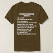 T-shirt 10 Rules Dating My Niece Overprotective Uncle Prot (Design devant)