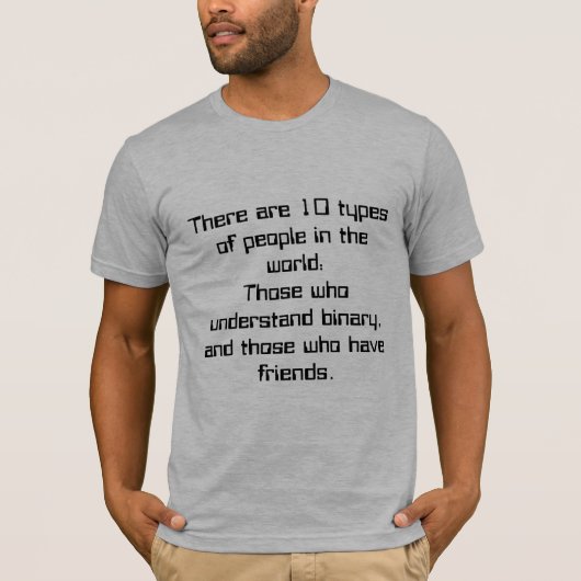 T-shirt 10 types de personnes (Devant)