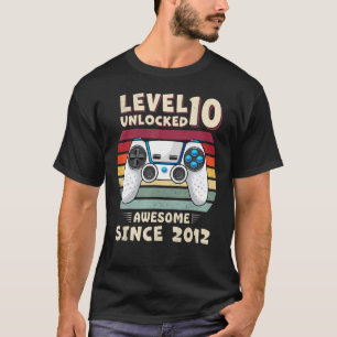T-shirt 10ans Anniversaire Fils Garçon Gamer 10e 10 ans An