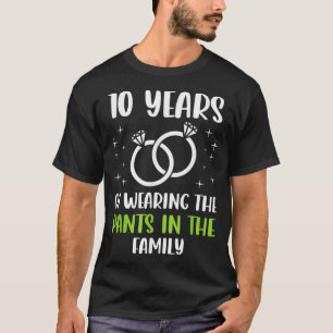 T-shirt 10e 10 ans Mariage Anniversaire Pantalon drôle Hu
