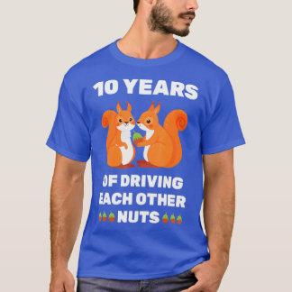T-shirt 10e 10e Anniversaire Mariage Tin Funny Couple H