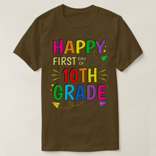 T-shirt 10e année Dixième retour à l'école (Design devant)