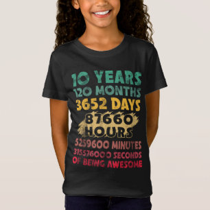 T-Shirt 10e anniversaire 10 ans d'être génial