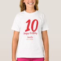 10e anniversaire ajouter nom date année rouge modè
