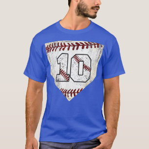 T-shirt 10e Anniversaire Baseball Grand Nombre Dix 10 ans