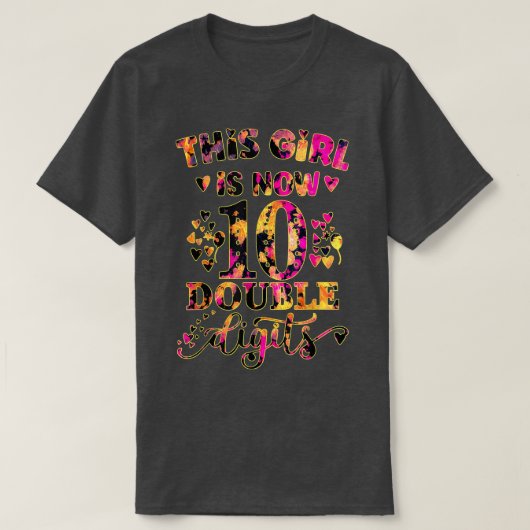 T-shirt 10e anniversaire Cadeau Cette fille est maintenant (Design devant)