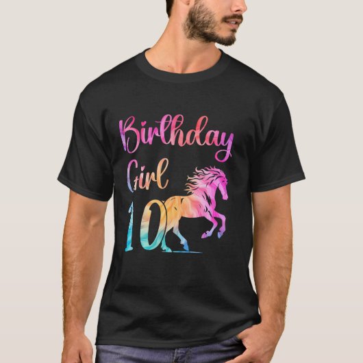 T-shirt 10e Anniversaire Cheval 10 ans Anniversaire Horair (Devant)