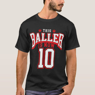 T-shirt 10E Anniversaire De Basket Lover 10 Ans Anniversai