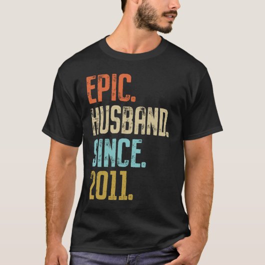 T-shirt 10e anniversaire de Mariage pour lui Epic Mari Sin (Devant)