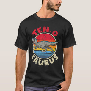 T-shirt 10E Anniversaire Dix O Saurus I Velociraptor I Fam